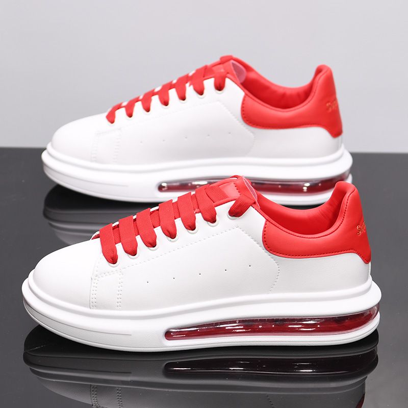 luchtkussen klein wit heren in hoogte toenemende lederen sportschoenen, veelzijdige trend ademend paar casual_voghion.com