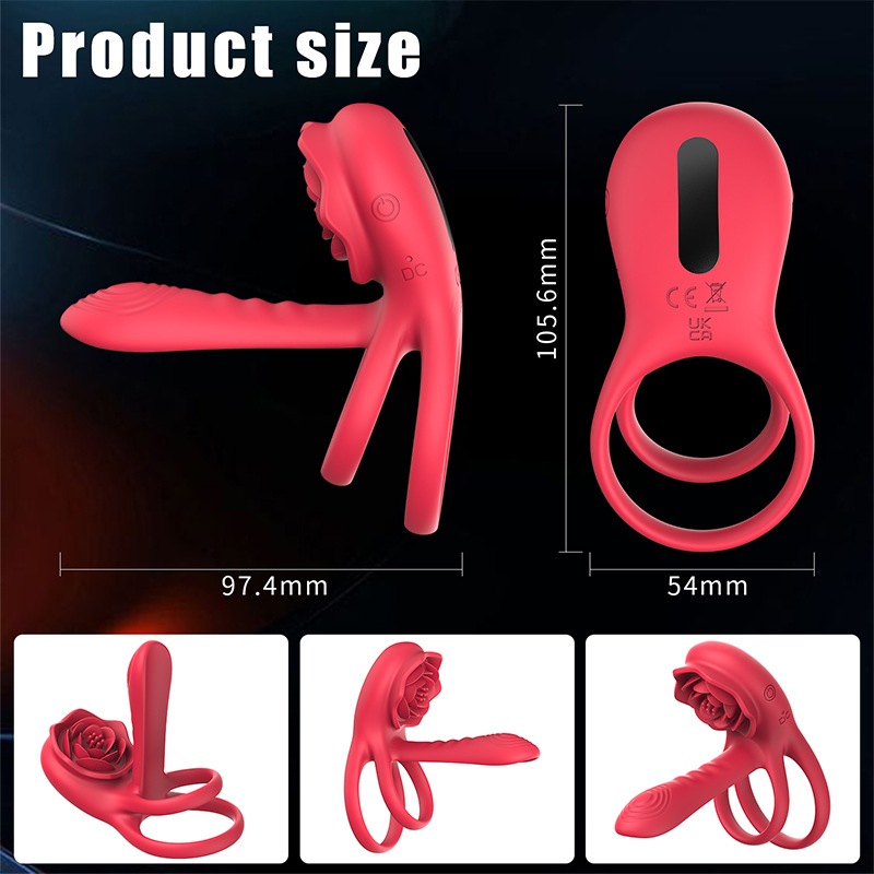 Penial Ring With 10 Vibration Modes And Vibrating Clitoral Stimulator, Remote Control Adult Sex Toy_voghion.com