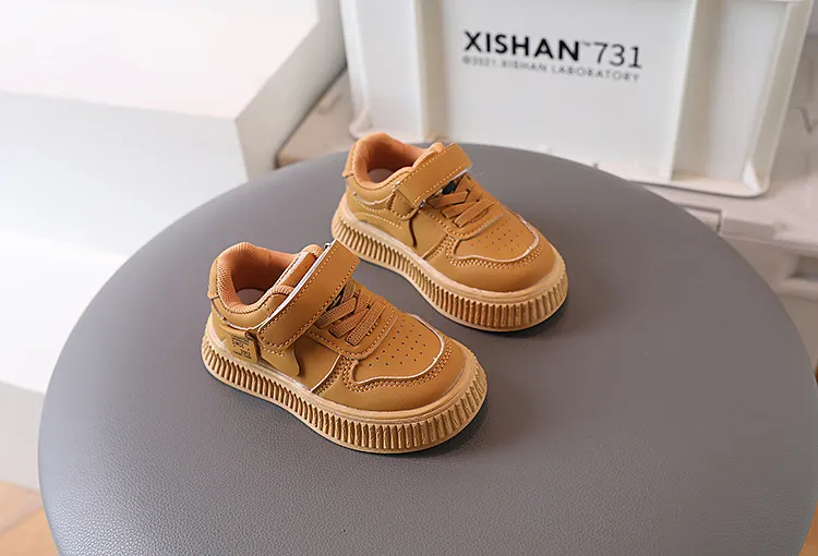 Children's Thin Bottom Plate Spring And Fall New Boys Velcro Low-top Girls White Tide Children's Shoes Sizes US6C-US13C_voghion.com