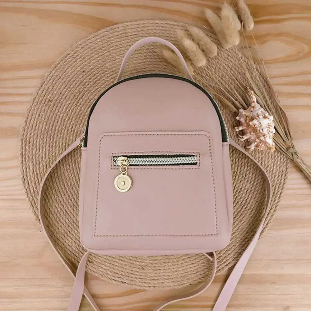 Mini Backpack For Girls Waterproof Pu Leather Daypack Bag_voghion.com