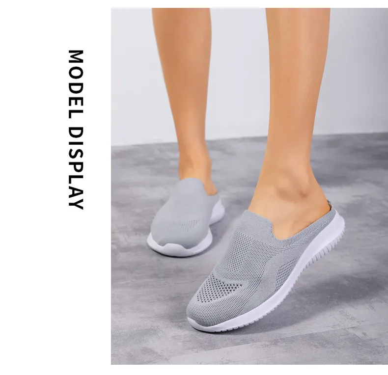 2022 NEW Mesh Slip-On Shoes Sneakers Women Summer Casual Slippers Lightweight Big Size Breathable_voghion.com