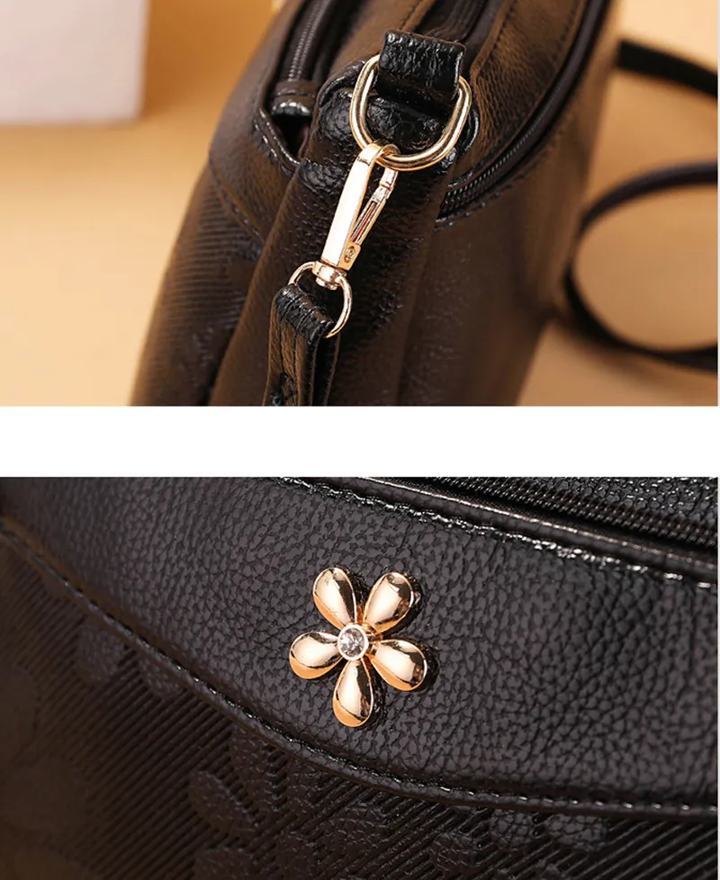 Borsa a tracolla in pelle PU con stampa vintage Yogodlns, da donna, con tracolla multitasche, per cellulare e borsetta_voghion.com