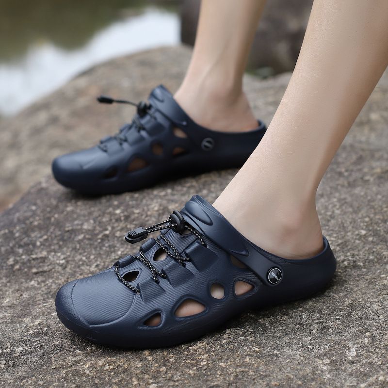 2023 new lace-up EVA outdoor hole soft trend summer beach shoes spot wholesale a generation of hair_voghion.com