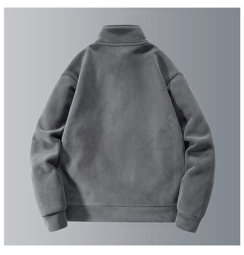 Nuovo autunno e inverno da uomo in pile polare ispessito vestito caldo collo alto allentato comoda giacca set completo alla moda e casual_voghion.com