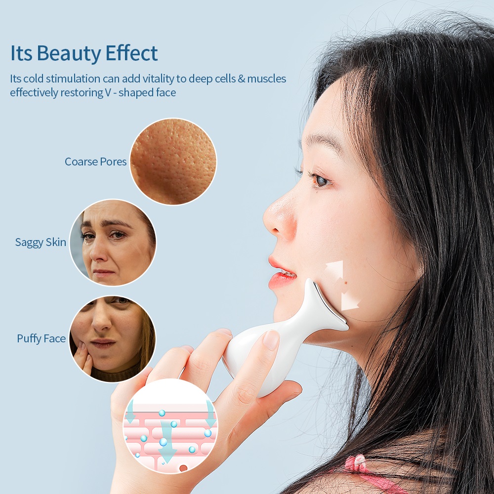Lifting della pelle Antirughe Viso Massaggiatore rinfrescante Impacco di ghiaccio Pelle calma Ghiaccio rinfrescante Sacchetto per gli occhi Massaggiatore per il collo Raffreddatore Rimozione dell'edema_voghion.com