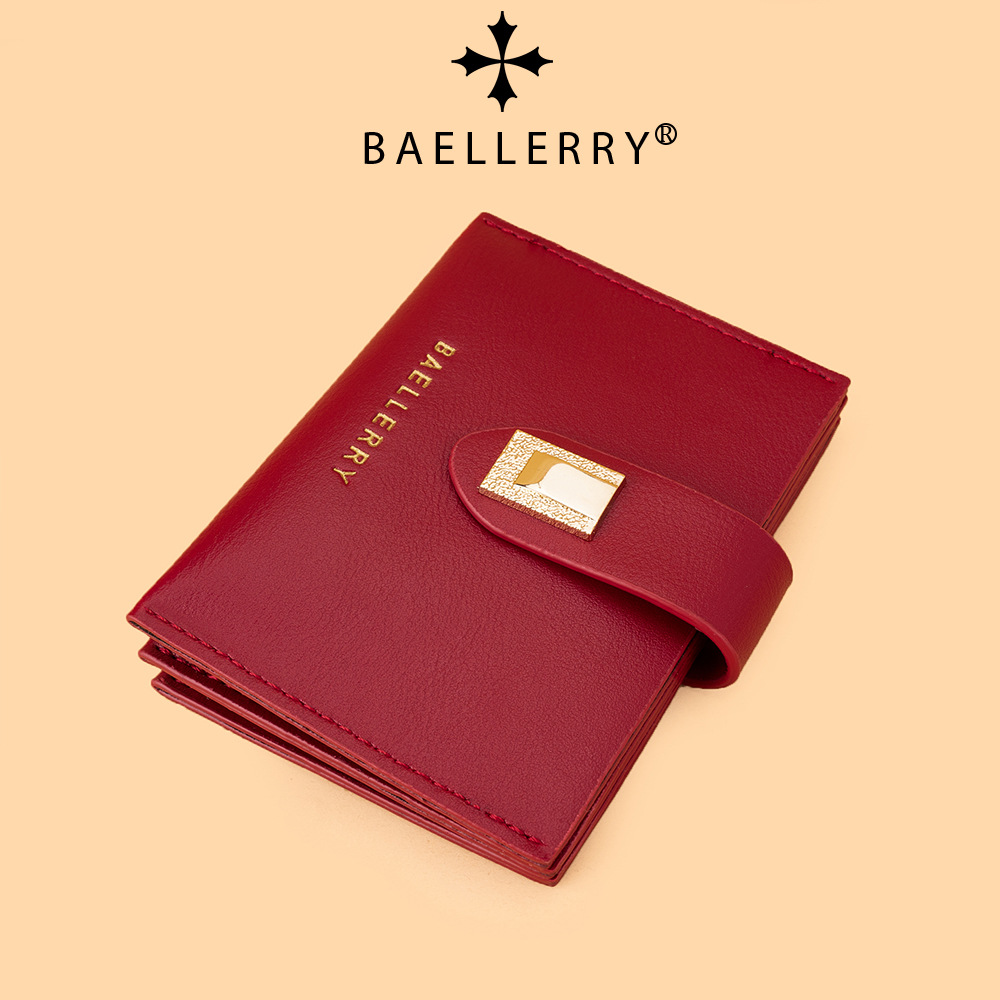 Baellerry new ladies card holder Korean style fashion buckle coin purse versatile light and compact wallet wholesale_voghion.com