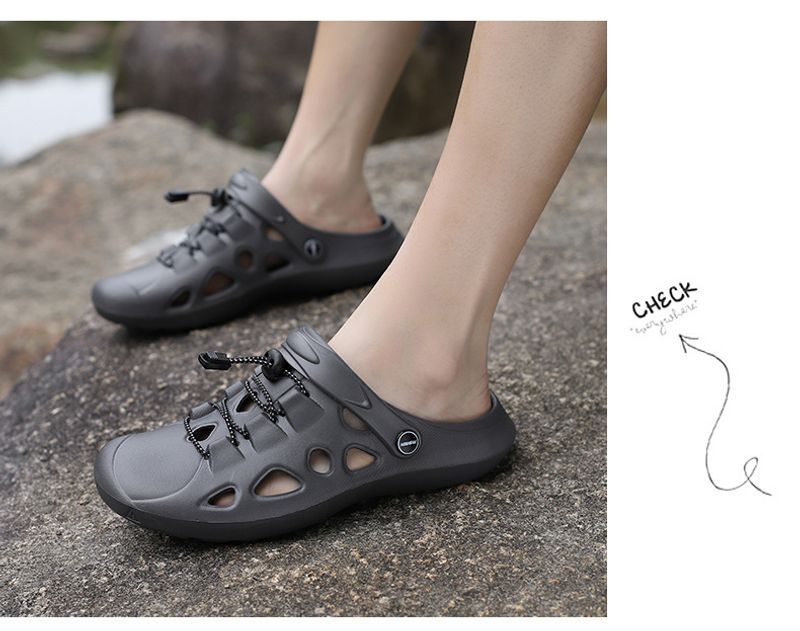 2023 new lace-up EVA outdoor hole soft trend summer beach shoes spot wholesale a generation of hair_voghion.com