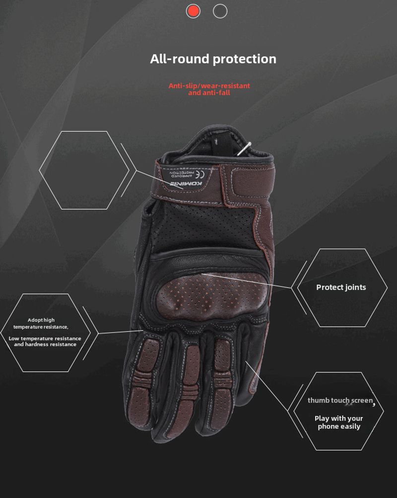 Knight Herren Four Seasons Schaffell Motorrad Racing Reiten Schutzhülle Handschuhe Hersteller Großhandel_voghion.com