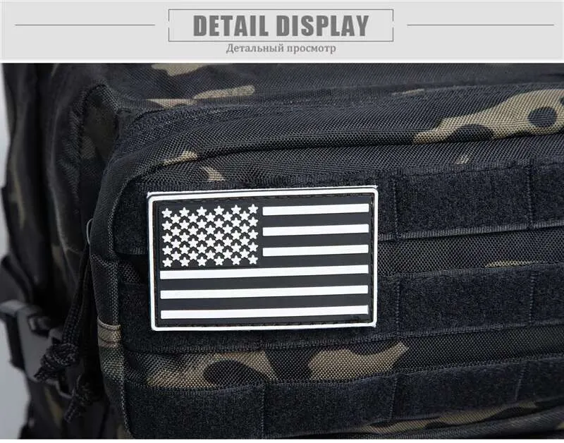 Qt&Qy Tactical Backpac 45L Large Capacity Man 3 Days Molle Hking Bags For Outdoor Trekking Camping Backpack_voghion.com