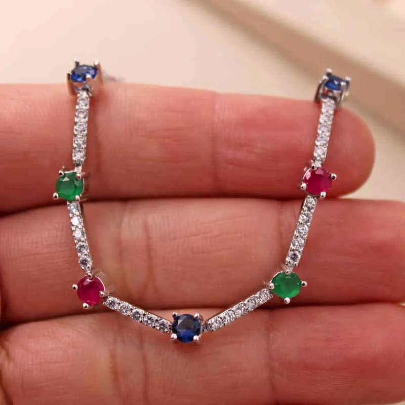 Jewelry Accessories Fashion Bracelets for Women Wedding Anniversary Birthday Gift Gold Color Red Green Zircon_voghion.com