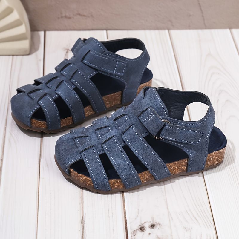 Trendy einfarbige, atmungsaktive, leichte Sandalen für Jungen für den Strand drinnen und draußen_voghion.com