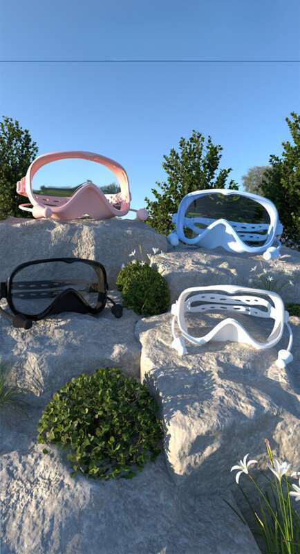 Swimming Enthusiasts Are Scrambling! Adult Large Format Swimming Goggles, Waterproof, Anti Fog, High-definition And Integrated Earplugs, Fantastic_voghion.com