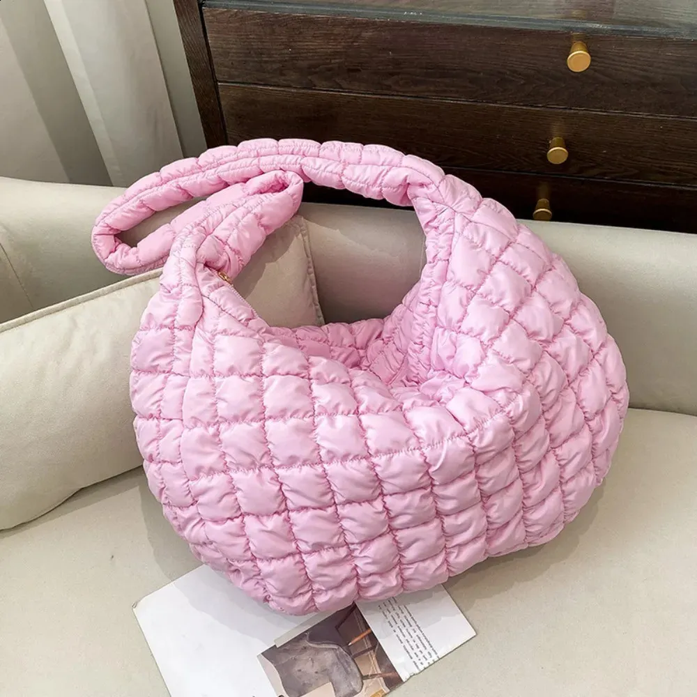 Gesteppte Nylon Schultertasche Tote Bag Und Crossbody Tasche_voghion.com