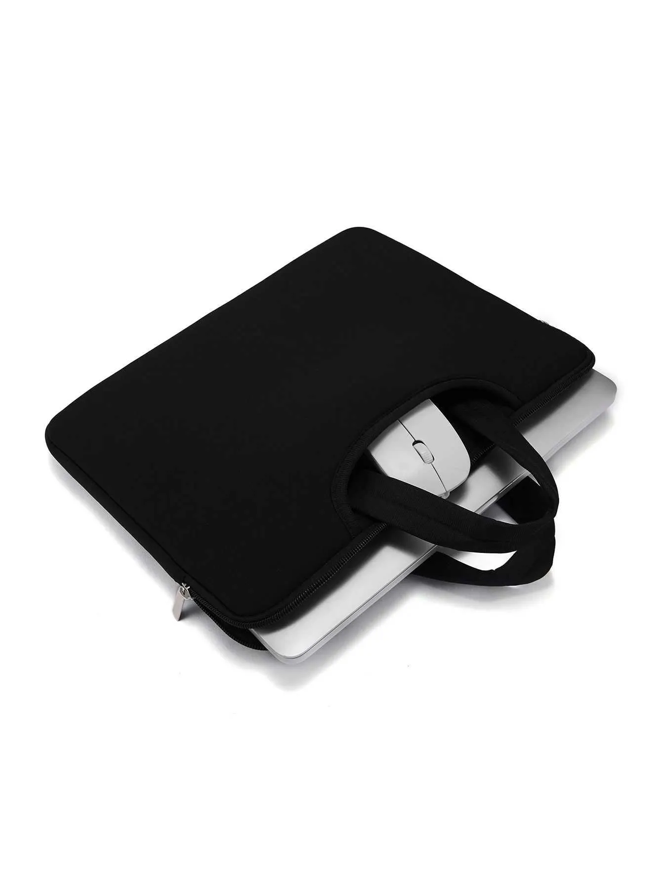 Geantă de 16 și 17 inch cu buzunarul frontal, poate ține mouse-ul Power, spațiu mare, geantă de mână pentru laptop, ușoară, Handba24111_voghion.com