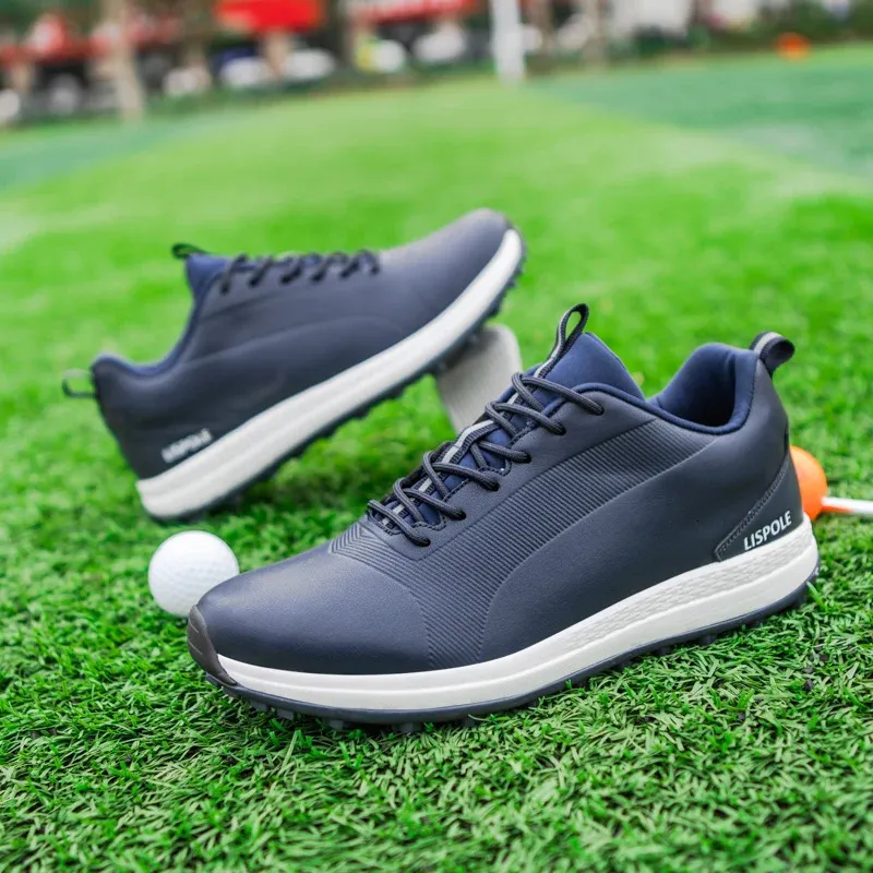 Bequeme Schuhe Herren Große Größe 39-48 Professionelle Spikeless Sneakers Rutschfeste wasserdichte Golf-Walking-Schuhe 241213_voghion.com