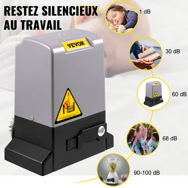 Sliding Gate Opener, 1800 KG 7 M, Automatic Sliding Gate With 4 Remote Controllers & APP Control, Electric Rolling_voghion.com