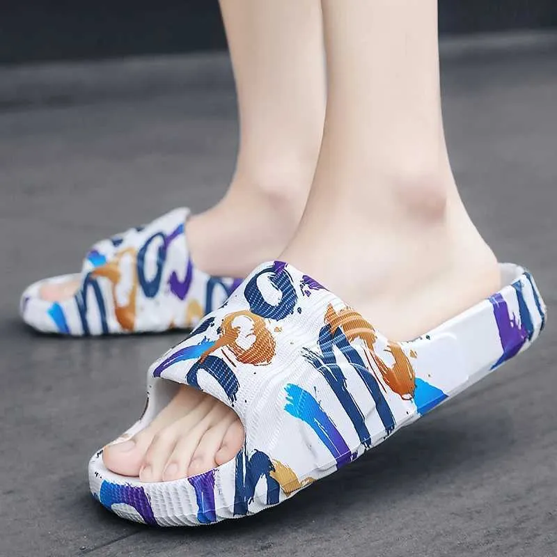 Sommar Herrskor Tofflor Strand Utomhus Platta Flip Ps Casual Sandaler Hushåll EVA Halkfria Slides Dam_voghion.com