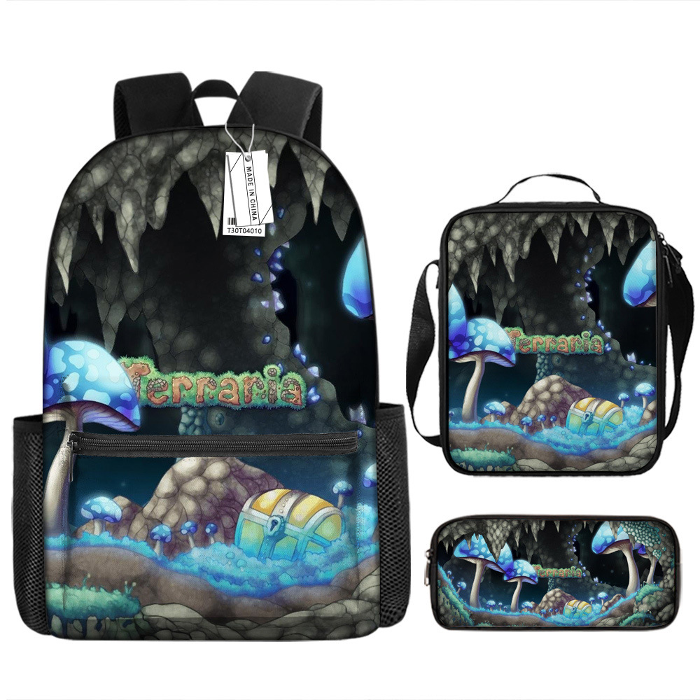Terraria Kids Backpack Set School Bag Large Capacity_voghion.com