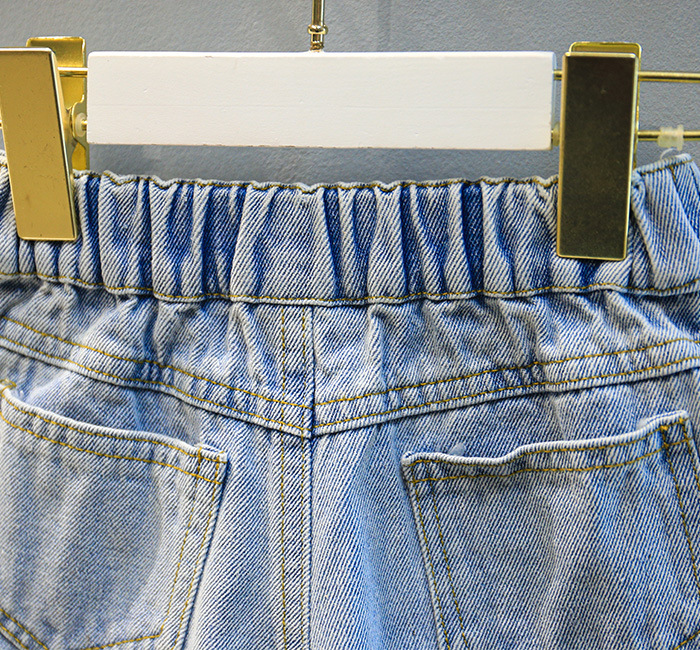Mama & Copii haine copii vara nou fete costum top brodat la modă plus costum pantaloni scurți din denim_voghion.com