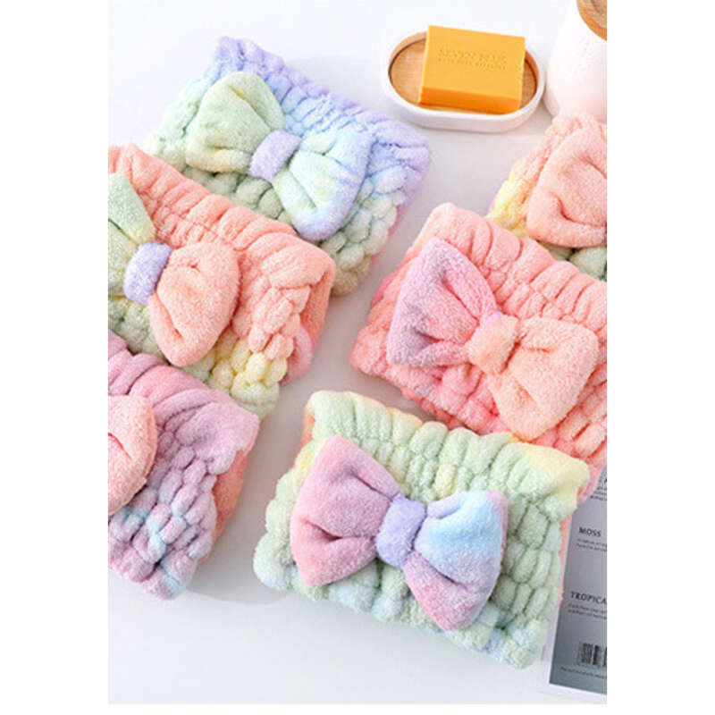 Coral Velvet Shower Rainbow Gradient Towel, Soft And Absorbent, Thickened Cute Princess Hat, Adult Shampoo Dryer Hat_voghion.com