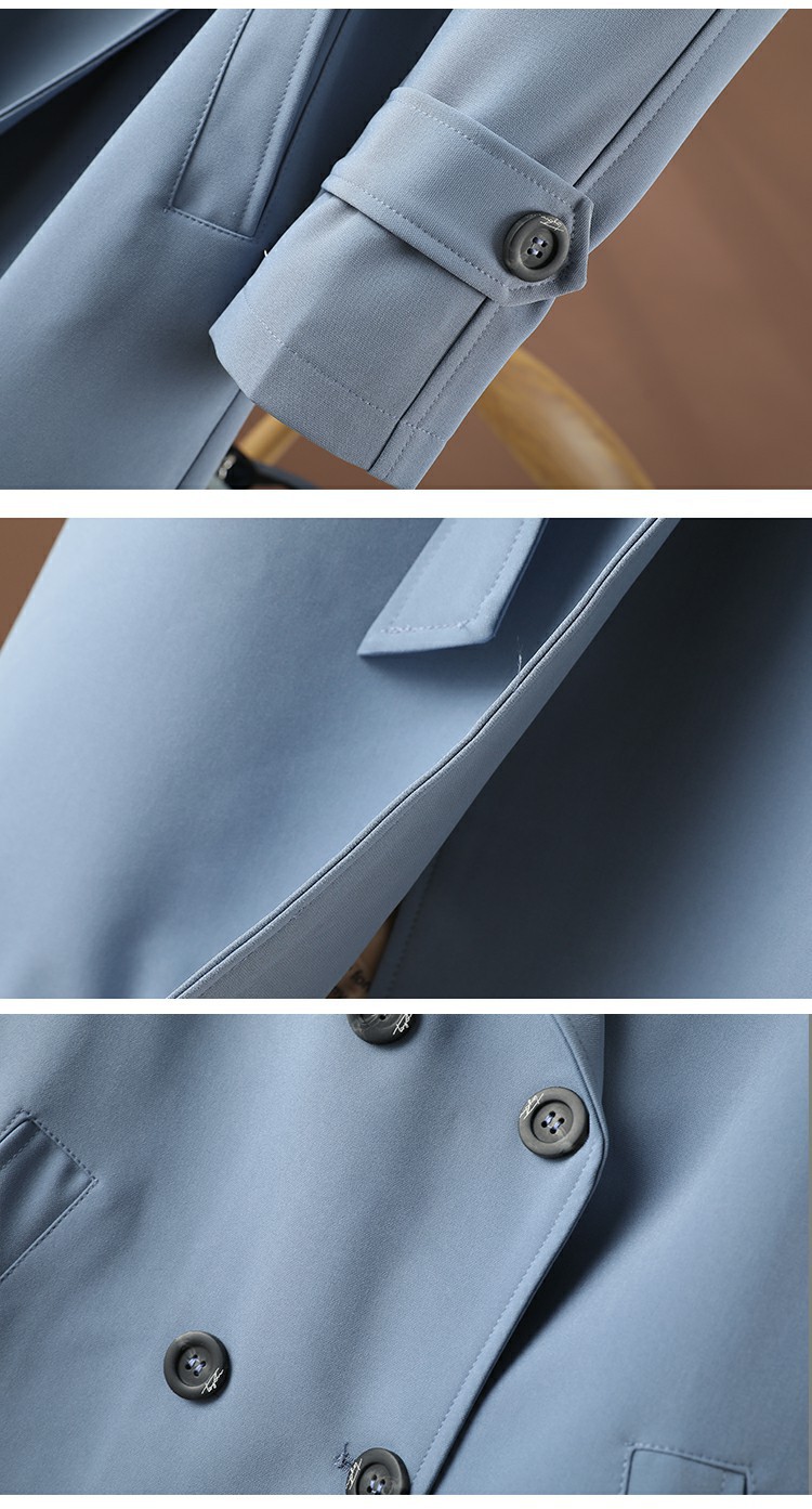 Damen 2023 Herbst und Winter 2023 Lockere Taille Mittellanger Slim Fit Temperament Trenchcoat 8525_voghion.com