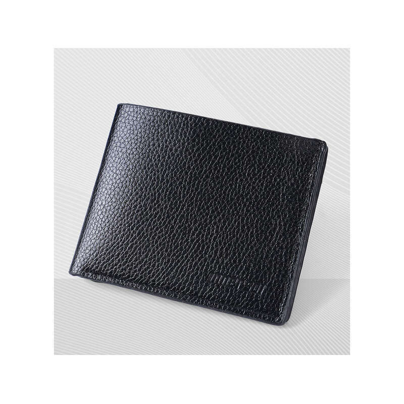 Portefeuille court avec fermeture éclair, portefeuille horizontal pour homme, portefeuille mince pour étudiant, portefeuille simple en cuir PU_voghion.com
