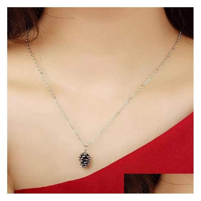 Collana con ciondolo a pigna gioiello natura per donna e uomo_voghion.com