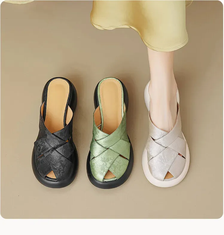 Women's Mules Sandals Casual Low Heels Comfortable Summer Slides_voghion.com