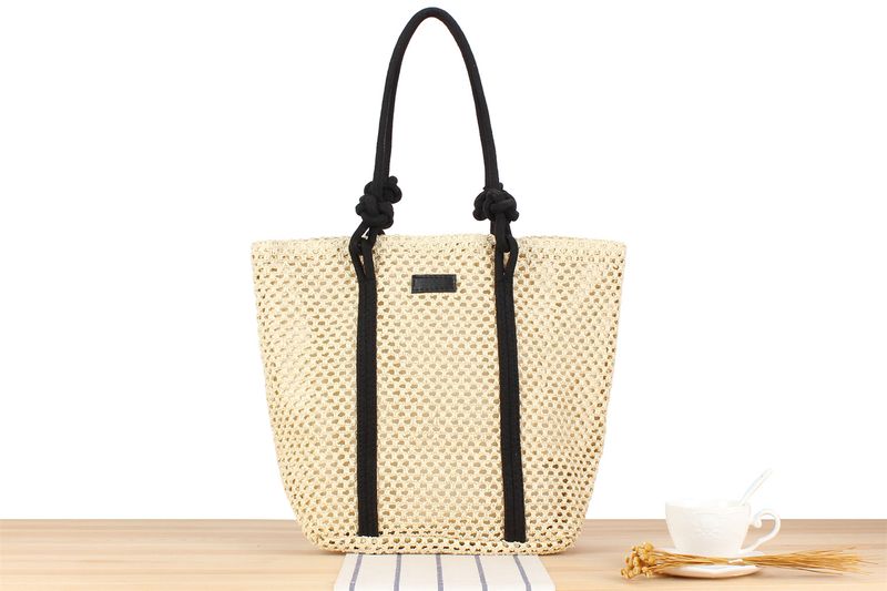 Große Kapazität Tasche Neue Sommermode Vielseitige Hohlwebtasche Geeignet für Strandurlaub Strandtasche_voghion.com