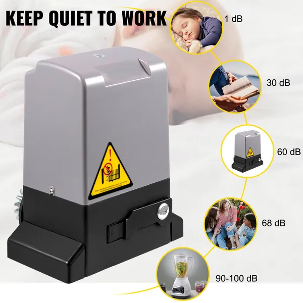 Sliding Gate Opener, 1800 KG 8 M, Automatic Sliding Gate With 4 Remote Controllers & APP Control, Electric Rolling_voghion.com
