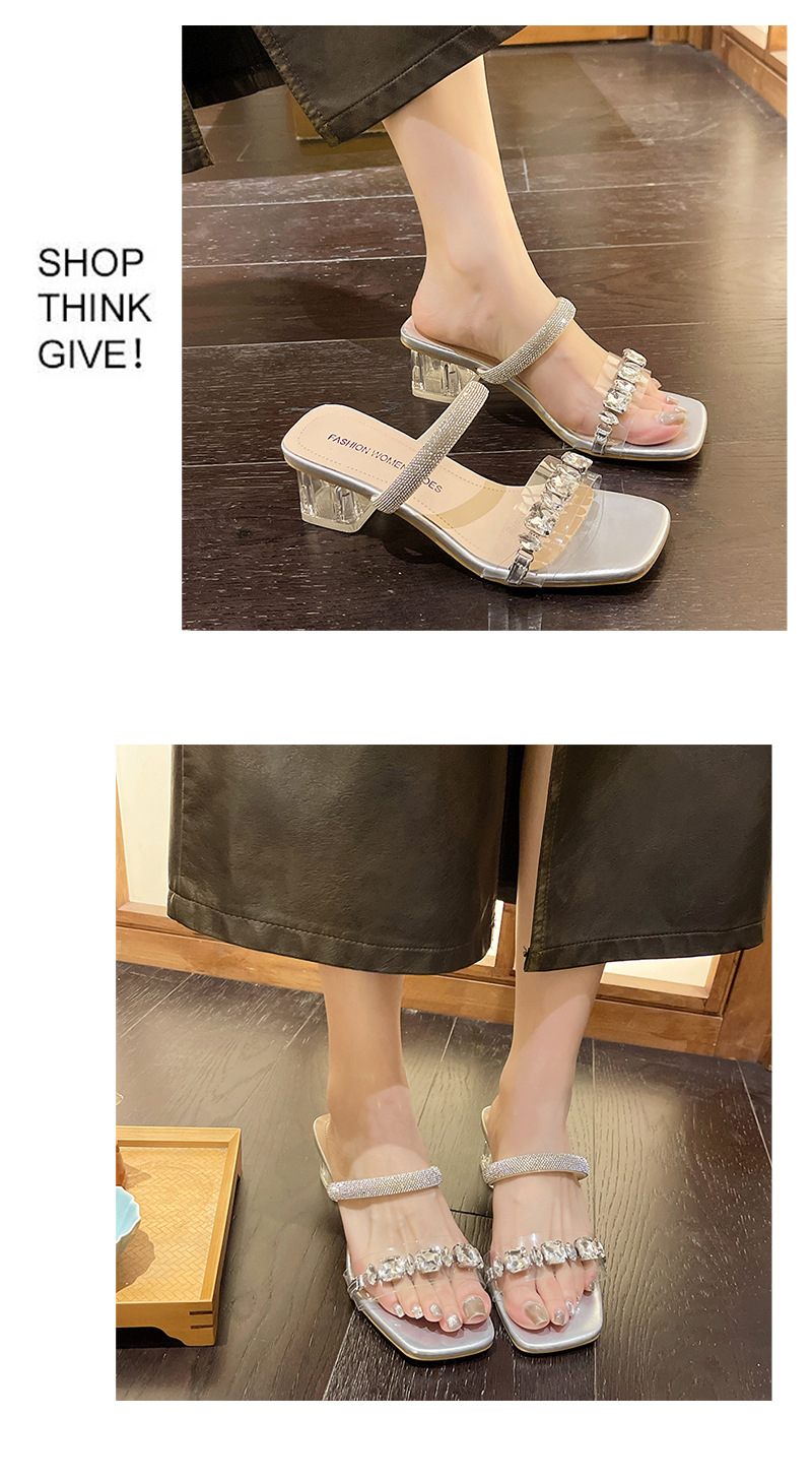 Grandi dimensioni cool per l'estate 2024 da donna nuovi tacchi alti spessi trasparenti, pantofole con linea di strass_voghion.com