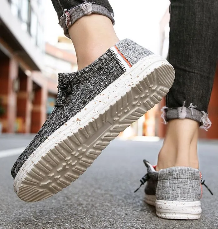 Baskets plates respirantes en toile souple pour homme, chaussures décontractées et légères, vulcanisées, pour l'extérieur, R250324_voghion.com