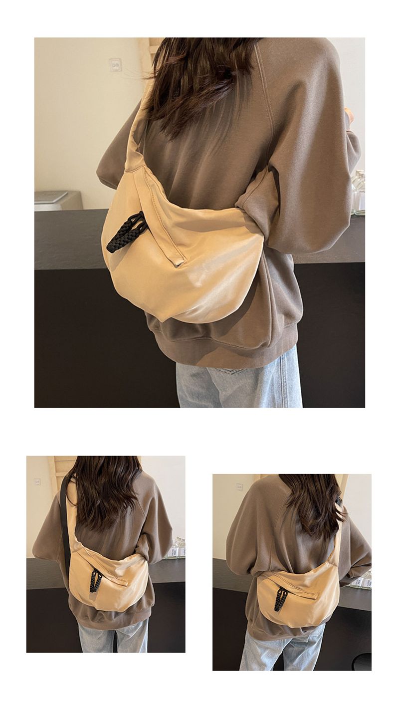 2024 Neue lässige, vielseitige, leichte Canvas-Tasche für Damen, einfache und modische Knödeltasche, große Kapazität,_voghion.com