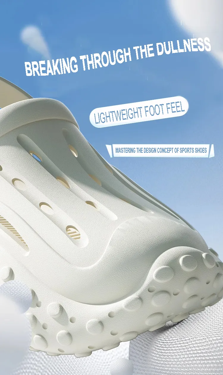 Feeg wie auf Kot treten EVA dick besohlte perforierte Schuhe lässiger Sporttrend zwei tragen Sandalen Männer und Frauen_voghion.com