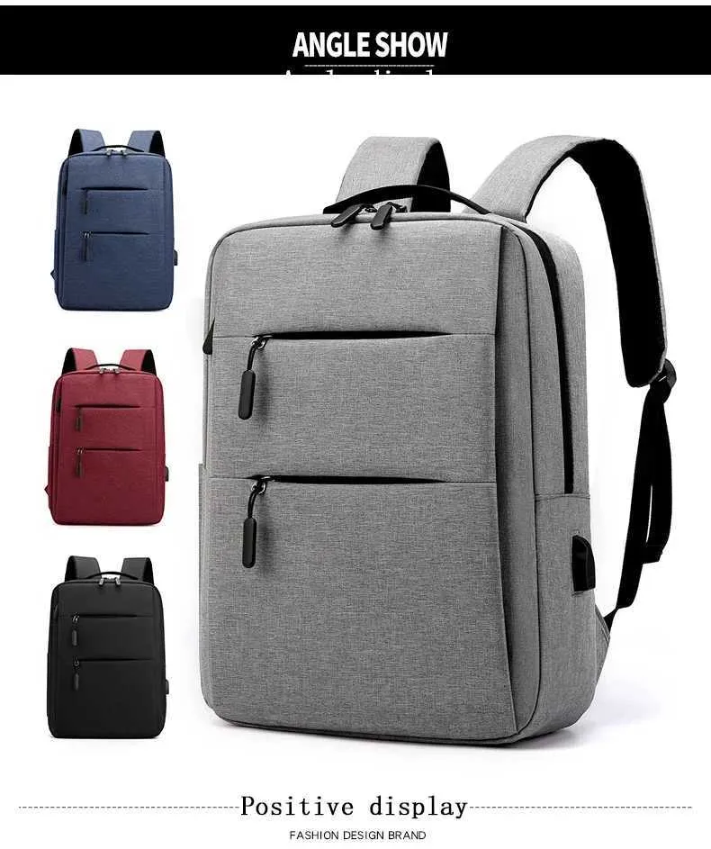 Laptoptaske med lynlås i flere lag, 13, 14, 15 tommer, computerrygsæk, unisex rejserygsæk, C241031_voghion.com