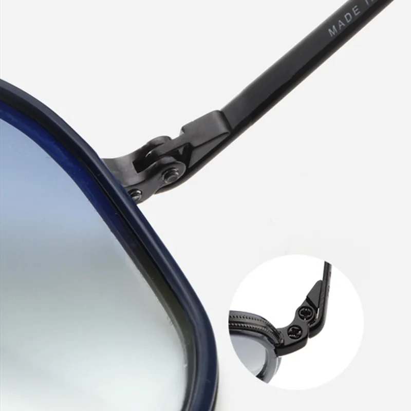 Occhiali da sole quadrati con montatura in metallo da uomo e da donna, lenti in vero vetro, occhiali da sole alla moda con custodia in pelle e tutto_voghion.com