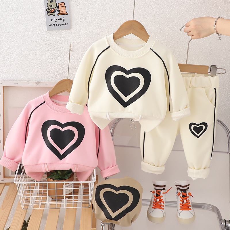 Kid's Clothing girls autumn suits 2024 new children's spring and autumn style fashionable clothes baby sweater casual two piece suit