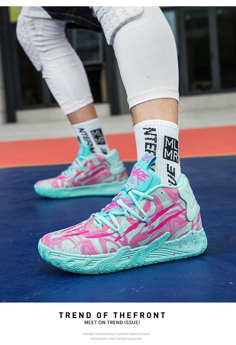 Paarse heren dames indoor en outdoor lage schokabsorberende antislip stevige basketbalschoenen_voghion.com