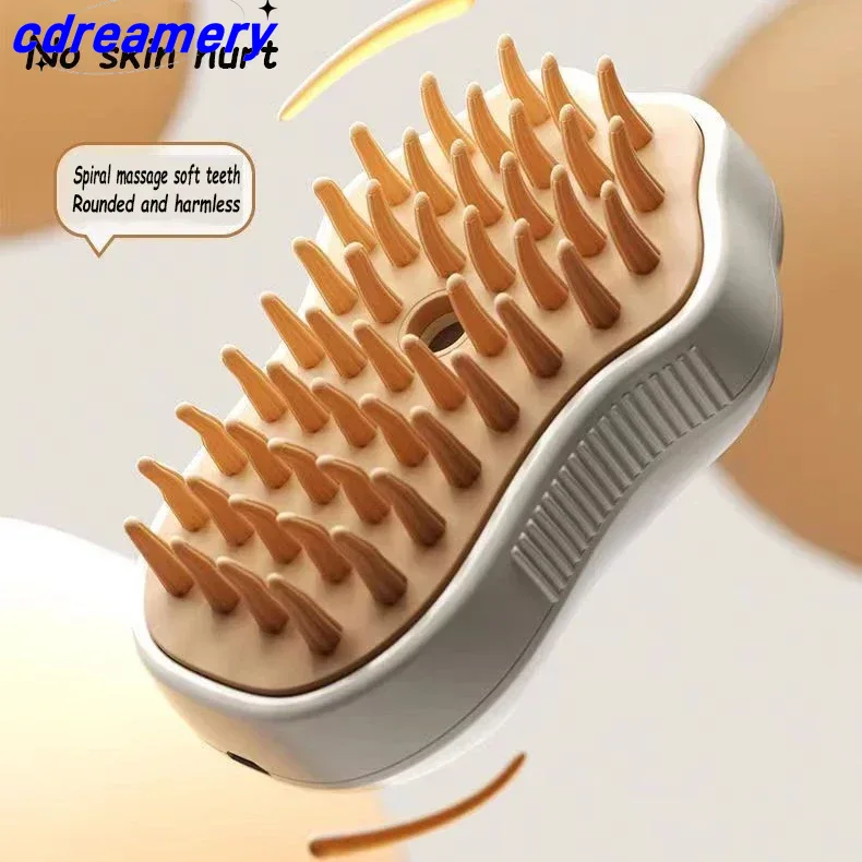 3-in-1-Haustierbürste, Katzendampfbürste, Kamm, Hundebürste, elektrische Spray-Katzenhaarbürsten, Massage, Tierpflege, Haarentfernungskämme_voghion.com