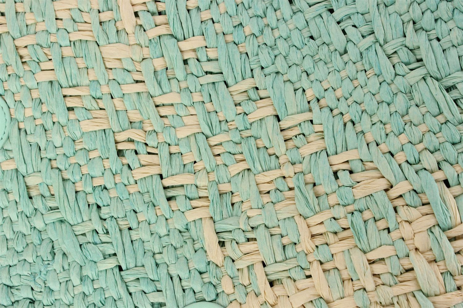 Small Fresh gradient Bluegrass Braided bag Large capacity Single Shoulder Underarm bag Hand woven Tote bag_voghion.com