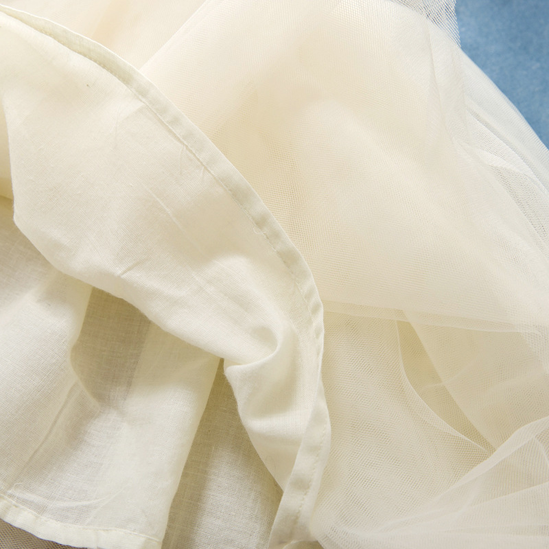 Kinderkleidung Frühling und Herbst Jeanskleid für Mädchen Kindermode Langärmliger Jeansgazerock Gepunkteter Gürtel_voghion.com