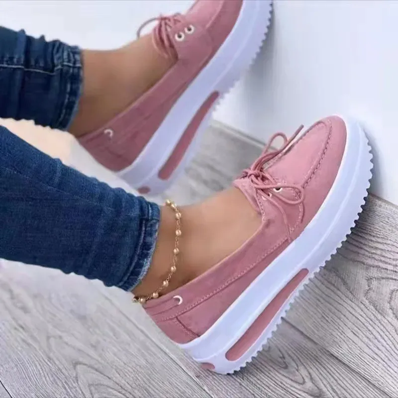 Frauen Casual Lace-up Vulkanisierte Damen Plattform Sneakers Weibliche Schuhe Plus Größe atos De Mujer 2024_voghion.com