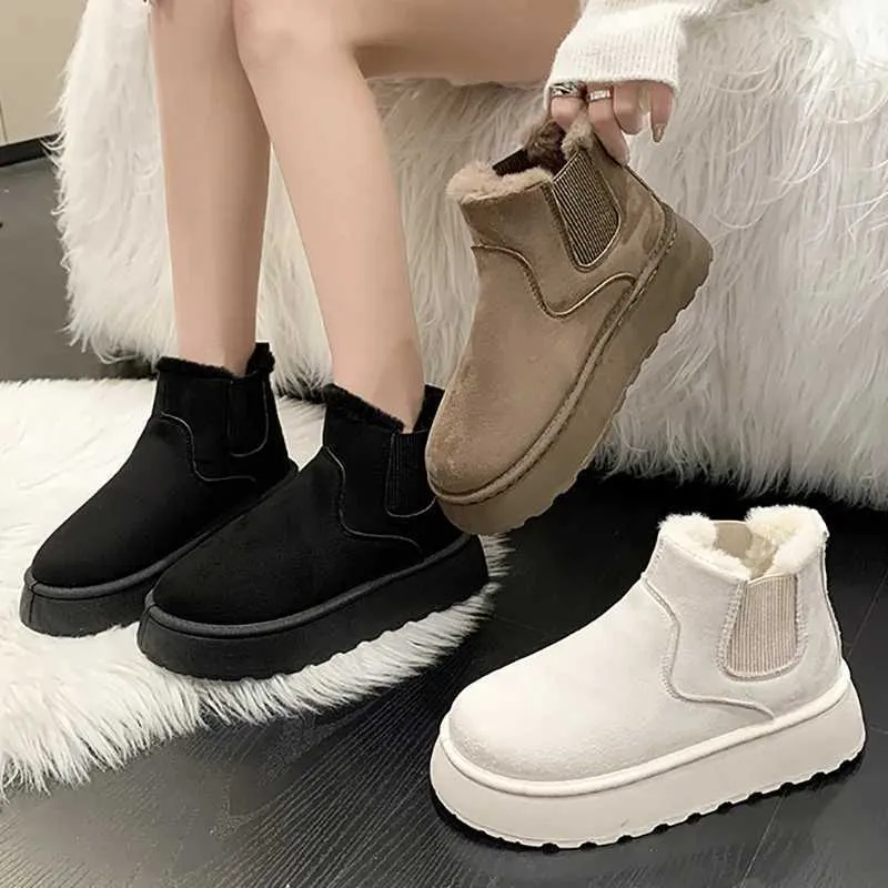 Neue Winter-Schneestiefel aus verdicktem Plüsch, warm, einfach und vielseitig, bequeme Baumwollschuhe M241005_voghion.com
