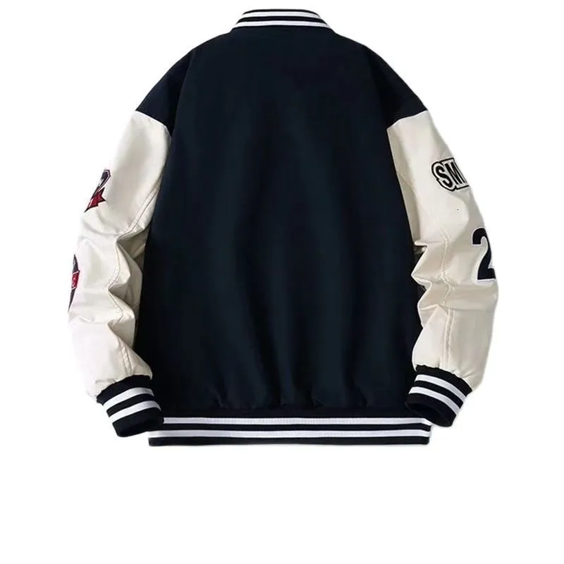 Herren Jacken Brief Lederjacke College Hop Haruku Bone Varsity Unisex Bomber Streetwear Hip Patchwork Baseball Damen_voghion.com