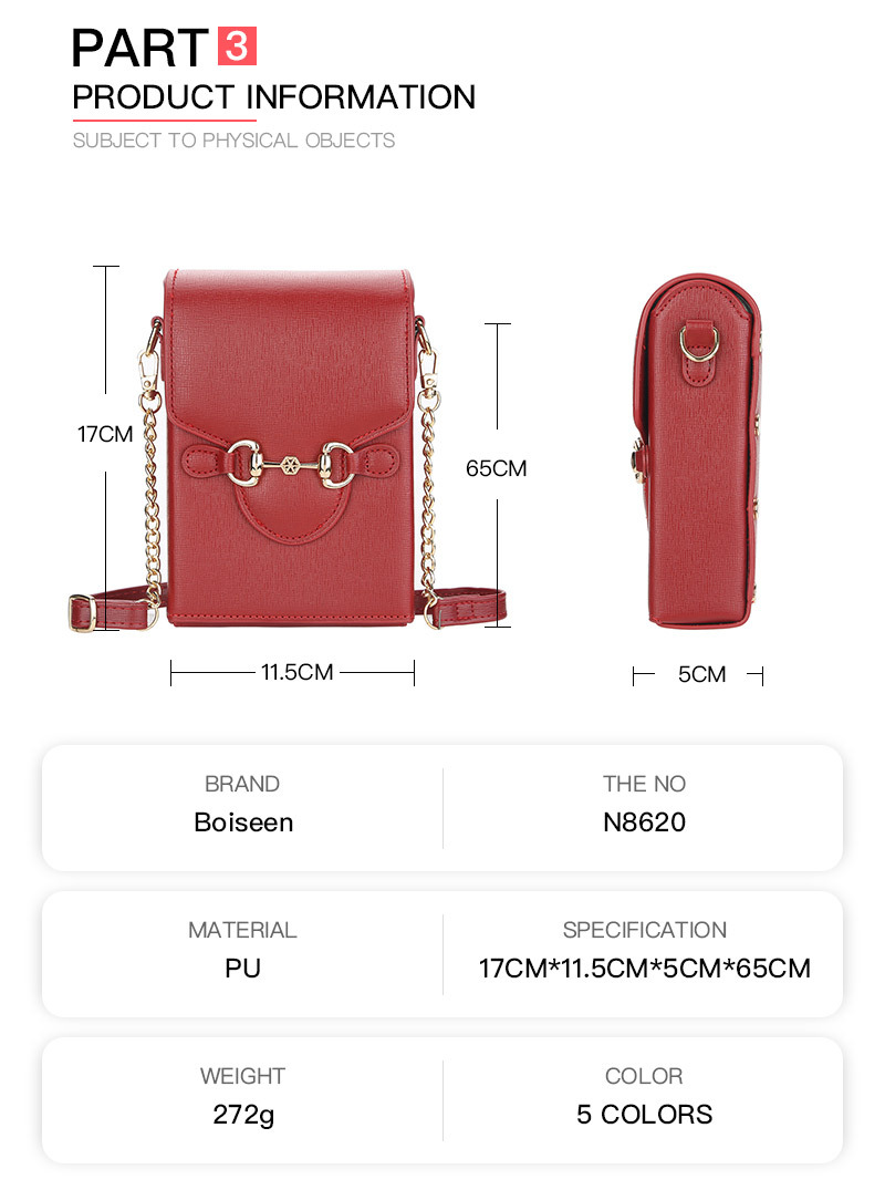 Boiseen nuova borsa per cellulare borsa da donna in tinta unita con fibbia a morsetto di grande capacità borsa a tracolla da donna borsa a tracolla all'ingrosso_voghion.com