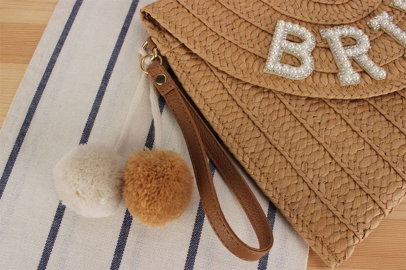 Damesmode Enkele Schouder Stro Pastorale Stijl Strandtas_voghion.com