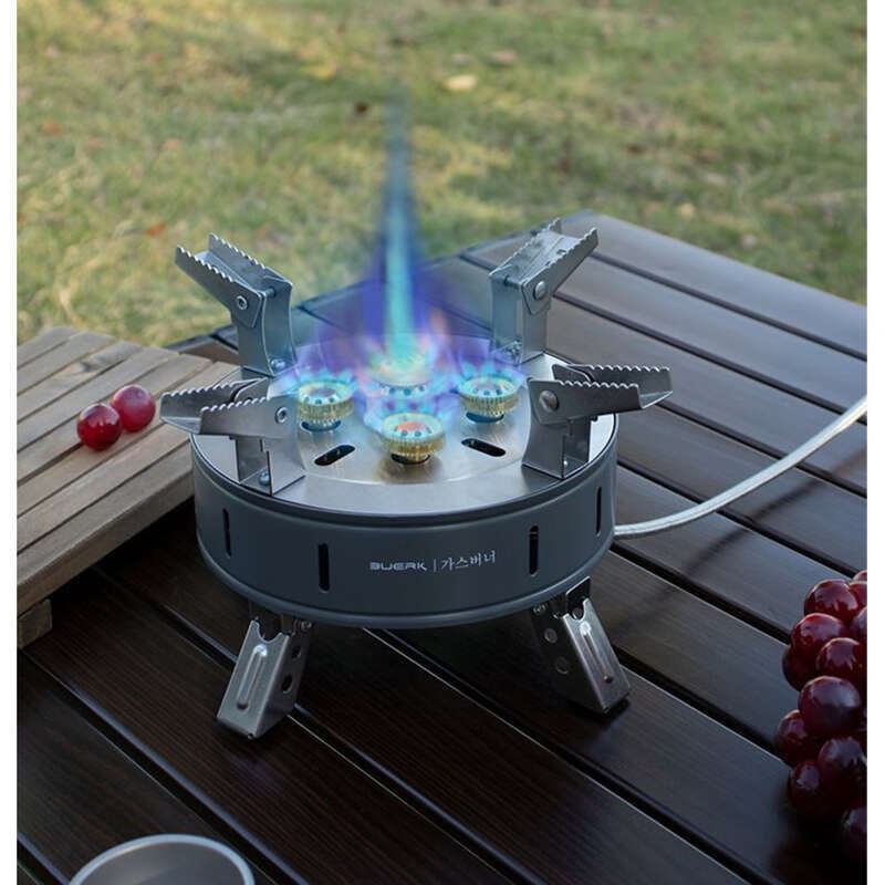 Portable Five-star Fierce Fire Card Stove, Picnic Hot Pot Head, Windproof Gas Stove For Outdoor Use_voghion.com