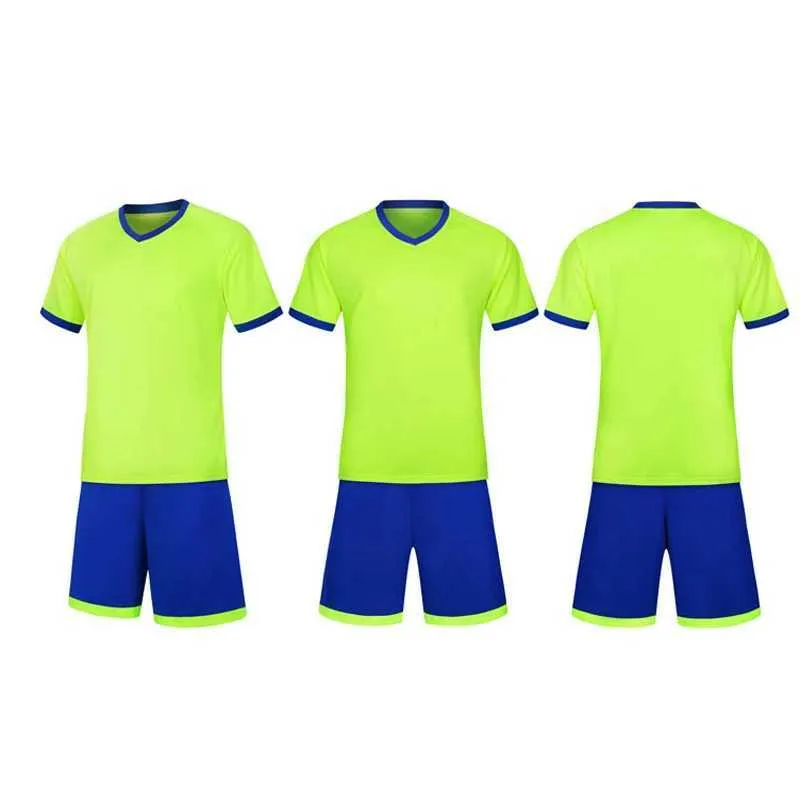 Kein Muster Kurzarm Uniform Fußball Training Kleidung Sommer Sportswear Kid Fußball Kleidung Sets Z250211_voghion.com