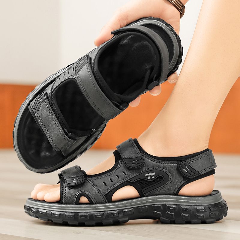 Nové pánské sandály s měkkou podrážkou, letní trendy, volnočasové, mládežnické, korejské, protiskluzové, plážové boty, dvoudílné nošení_voghion.com