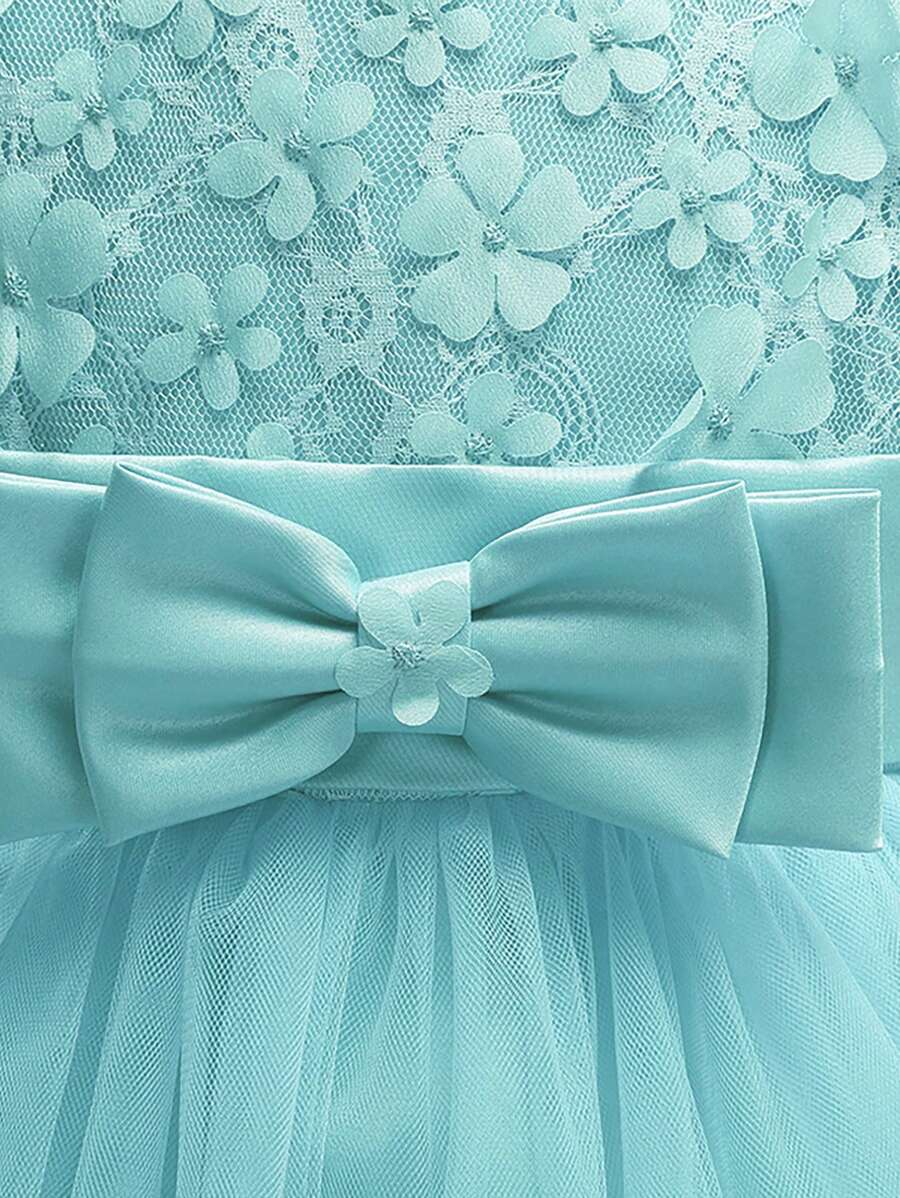 Vestido elegante sin mangas de color liso, vestido para fiesta navideña de niñas_voghion.com